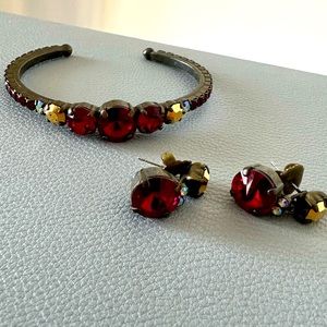 Gemstone Bracelet and Earrings